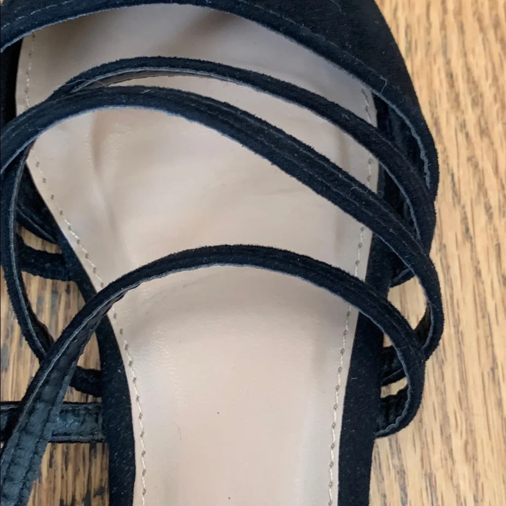 Charlotte russe flats strappy shoes party sandals size 7